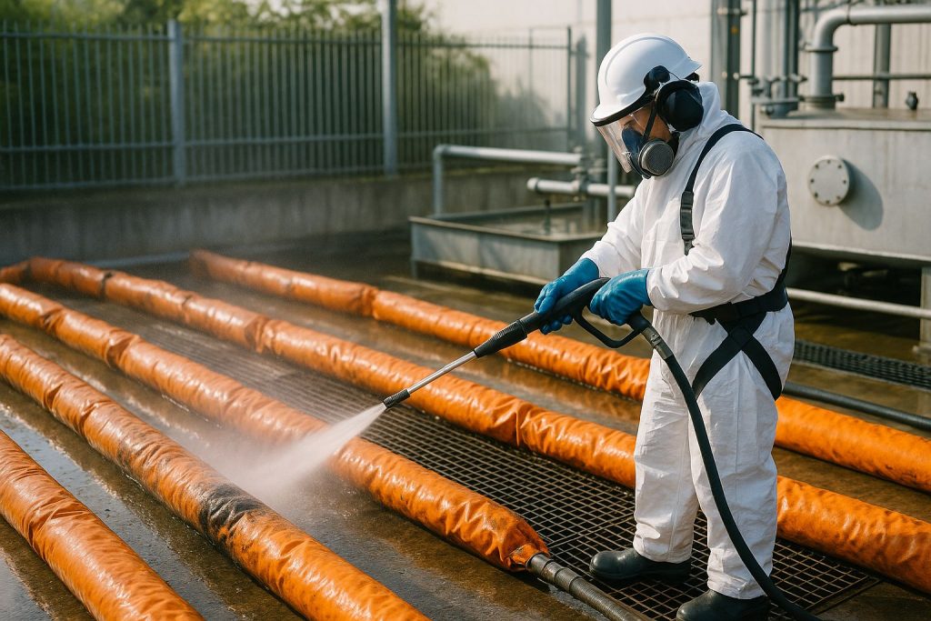 Limpeza e Higienização de Barreiras de Contenção